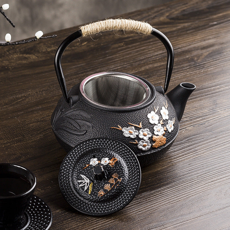 The Hana Japanese Style Cast Iron Teapot